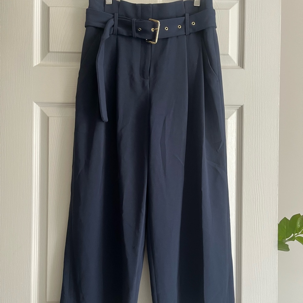 Michael Kors Women's Navy Belted Pants
